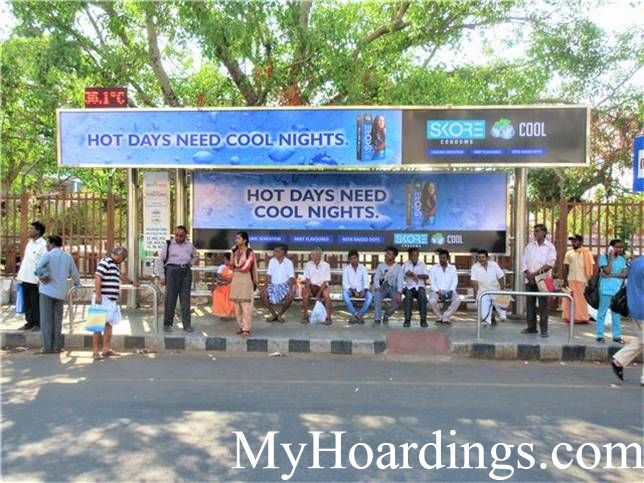 Mylapore Tank  Bus Stop 1 advertising, Advertising Company Chennai, Flex Banner in Chennai